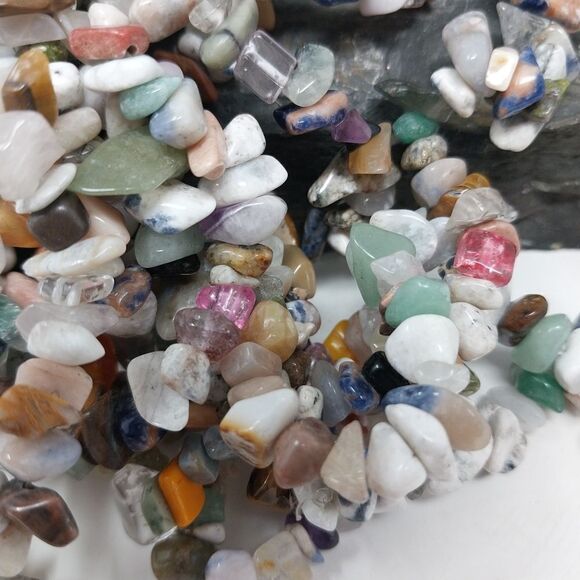 One Strand Natural Agate Beads - Picture 3 of 8